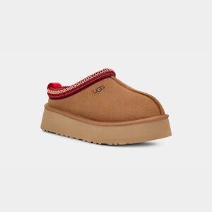 Women’s chestnut UGG Tazz suede slippers (clogs)